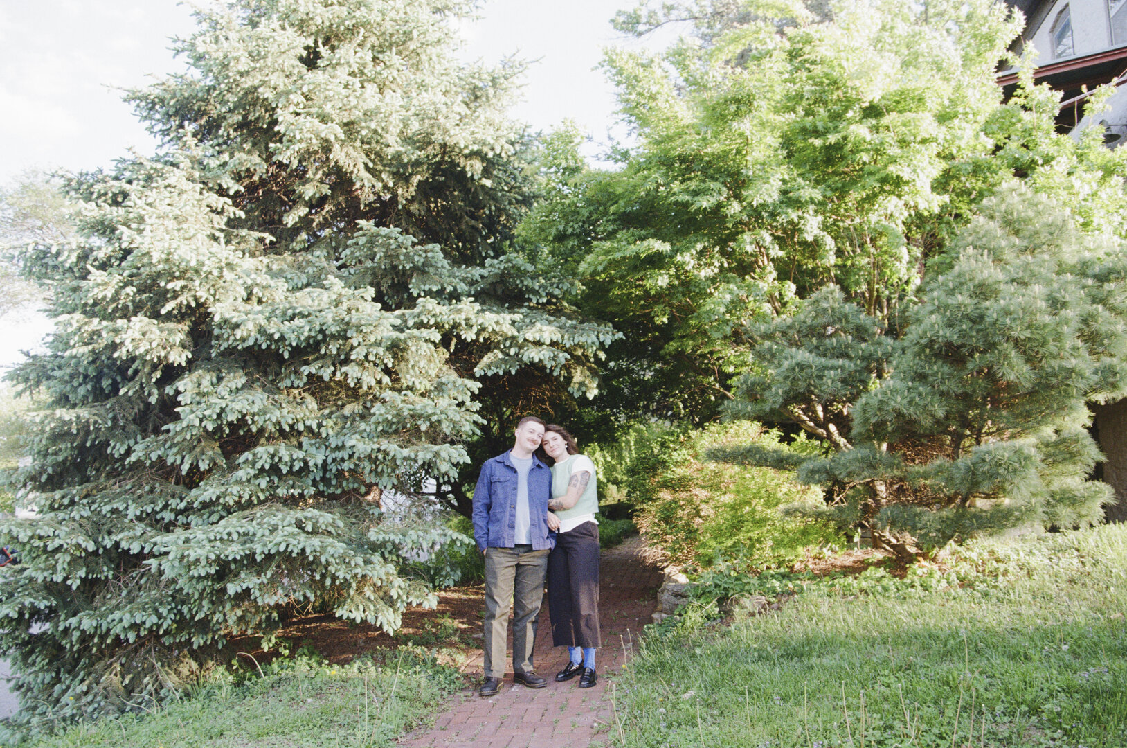 Vintage film photo of Andy and Brit